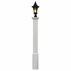 Best Pirce โญ New England Arbors 12"x88" Madison Lamp Post, Lamp Not Included, White ๐