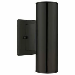 Brand new ๐ EGLO USA 1x50W Outdoor Wall Light, Matte Black Finish, 2 Light โ