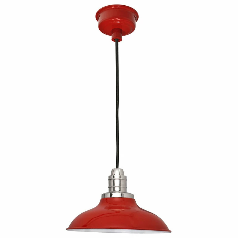 Best deal ๐ Cocoweb Inc. Peony LED Pendant Barn Light, Adjustable Cord, Red, 10" ๐