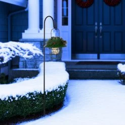 Best reviews of 🥰 Alpine Corporation Metal Lantern W/ Shepherd's Hook And Warm White LED, Green ⌛