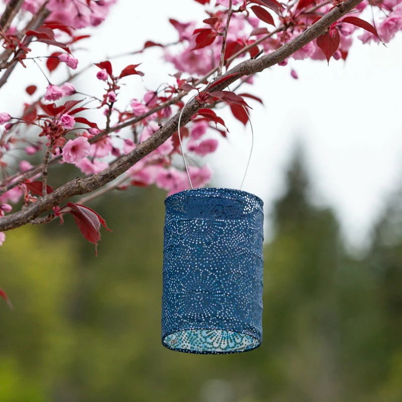 Flash Sale ⌛ Allsop Home & Garden Soji Stella Cylinder Lantern, Blue 😉 - Image 5