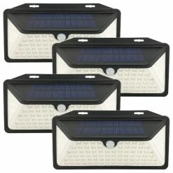 Buy 🥰 WBM Smart Smart Outdoor 100 LEDs Solar Light Sensor Security Lights 4 Pack 💯