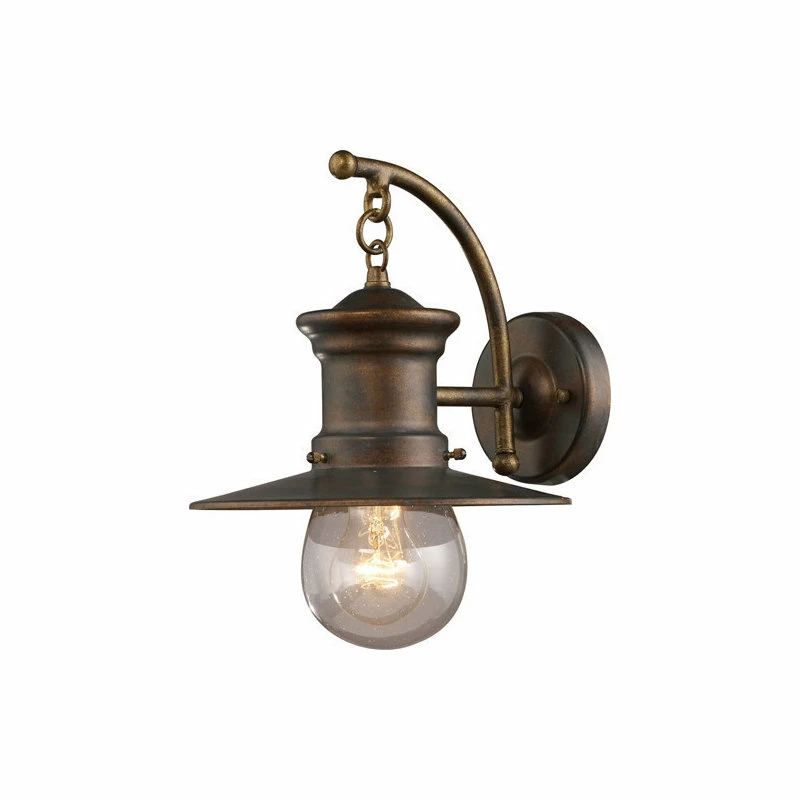 Coupon ๐ Elk Home Maritime 1-Light Wall Bracket, Hazelnut Bronze And Clear Seeded Glass ๐