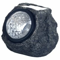 New ⌛ Solar LED Rock Landscaping Lights, Set Of 4 By Pure Garden ✔️