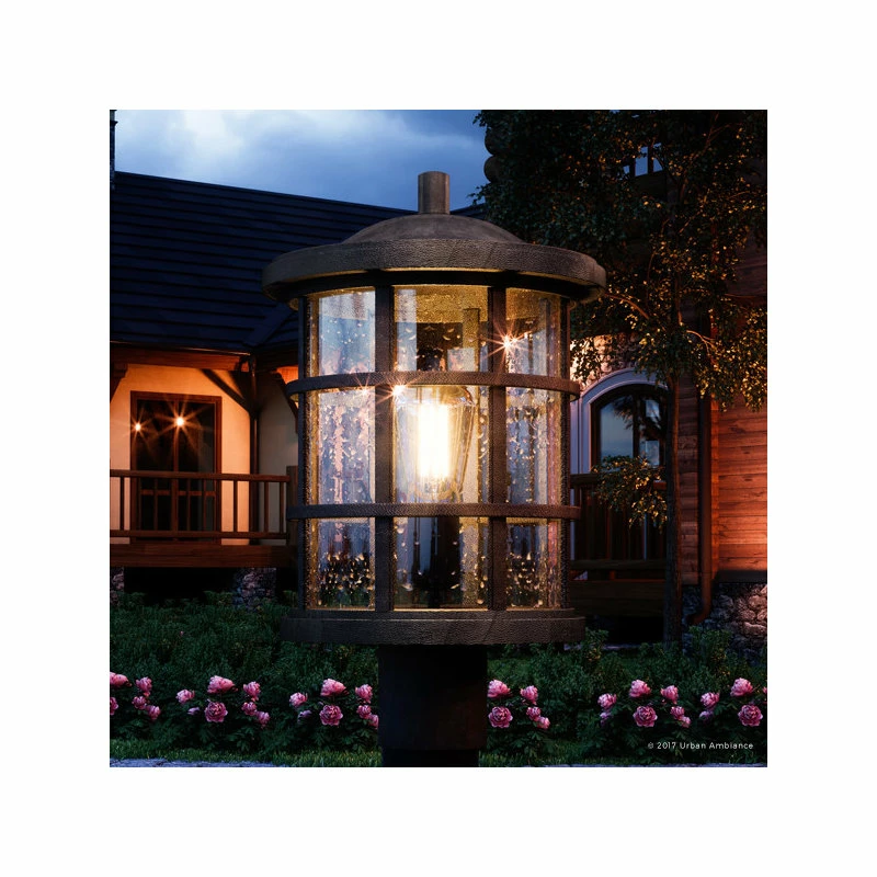 Discount ๐ Urban Ambiance Luxury Craftsman Black Outdoor Post Light, Medium, UQL1046, Vienna Collection โค๏ธ