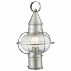 Discount 🎁 Livex Lighting Inc. Newburyport 1-Light Post Lantern, Brushed Nickel 👍