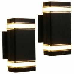 Best deal ๐ W86 Trading Co., LLC LEONLITE Integrated LED Square Up Down Wall Light, 20W 1400lm, Pack Of 2 ๐