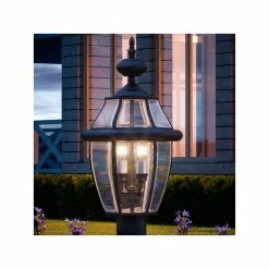 Discount 🌟 Urban Ambiance Luxury Colonial Black Outdoor Post Light, Large, UQL1150, Cambridge Collection 🔔