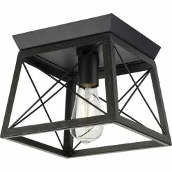 Cheap โจ Progress Lighting P350022 Briarwood 10"W Outdoor Flush Mount - Textured Black โ๏ธ