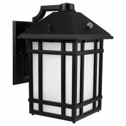 Brand new 👏 W86 Trading Co., LLC 14W LED Outdoor Wall Mount Lantern Fixture With Dusk To Dawn Photocell ✔️