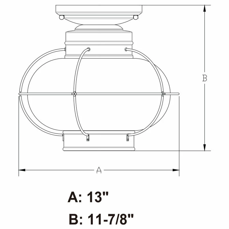 Deals π₯ Vaxcel Chatham 13" Outdoor Semi-Flush Mount Light, Textured Black π - Image 5