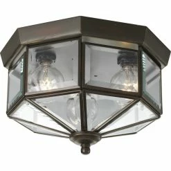Discount ⌛ Progress Lighting 3-Light Close-To-Ceiling Fixture, Antique Bronze ⌛
