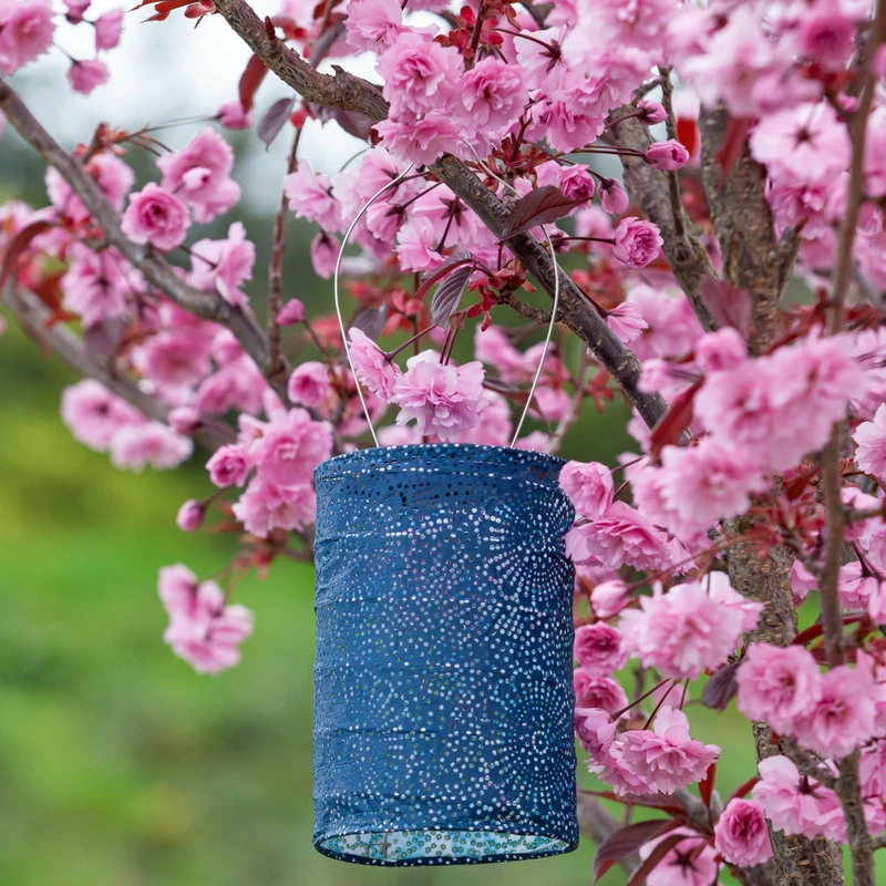 Flash Sale ⌛ Allsop Home & Garden Soji Stella Cylinder Lantern, Blue 😉 - Image 3