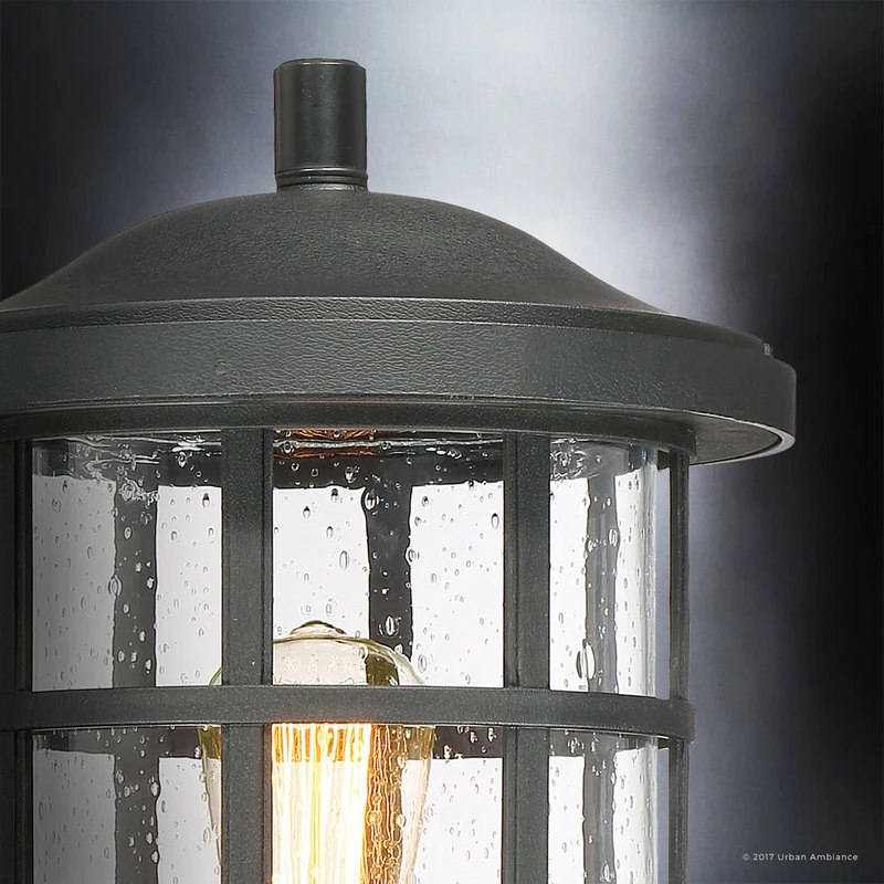 Discount ๐ Urban Ambiance Luxury Craftsman Black Outdoor Post Light, Medium, UQL1046, Vienna Collection โค๏ธ - Image 3