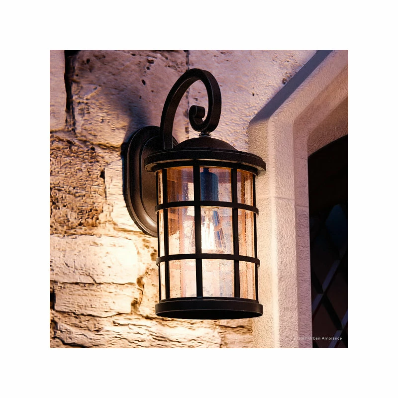 New ๐คฉ Urban Ambiance Luxury Craftsman Bronze Outdoor Wall Light, Medium, UQL1045, Vienna Collection ๐