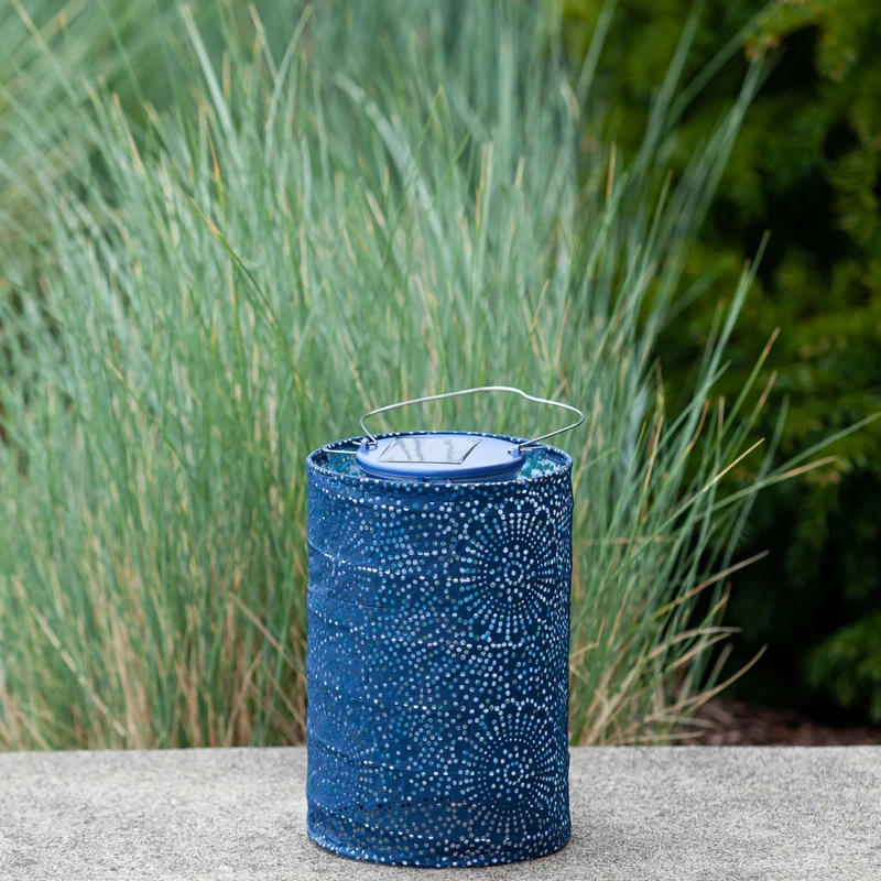 Flash Sale ⌛ Allsop Home & Garden Soji Stella Cylinder Lantern, Blue 😉 - Image 2