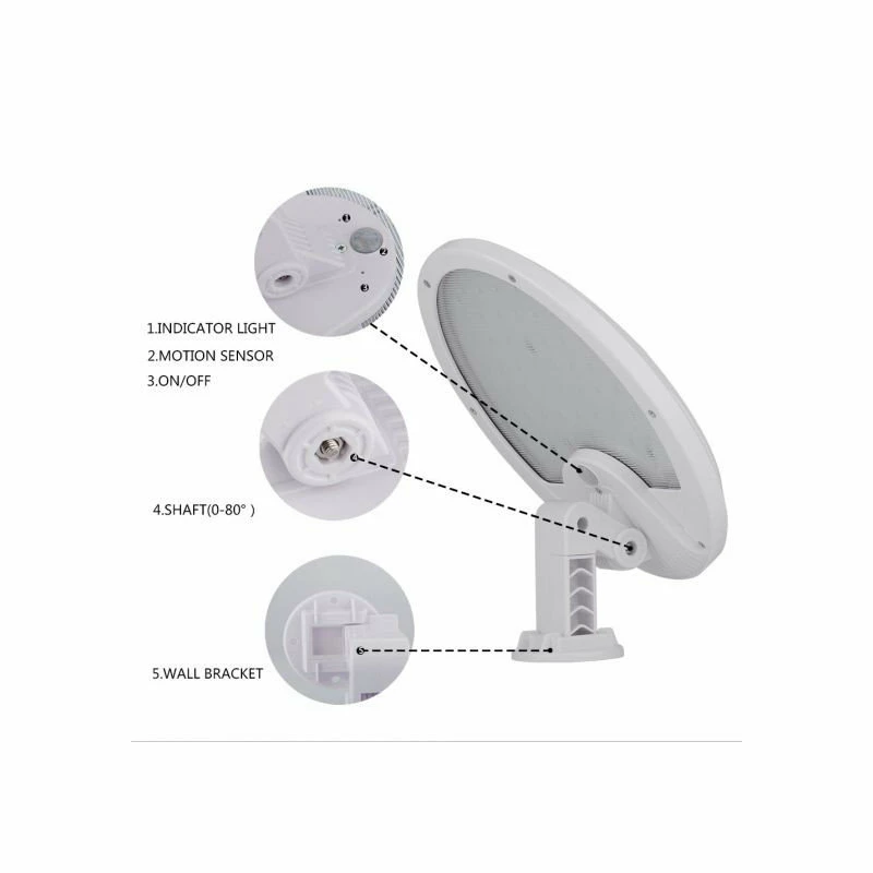 Hot Sale 💯 ELEDing 160° Motion Activated Outdoor Integrated LED Solar Security Flood Light, Warm Wh 👍 - Image 2