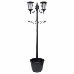Buy 🥰 Sun-Ray Martens 2-Head Solar Lamp Post And Planter 👏