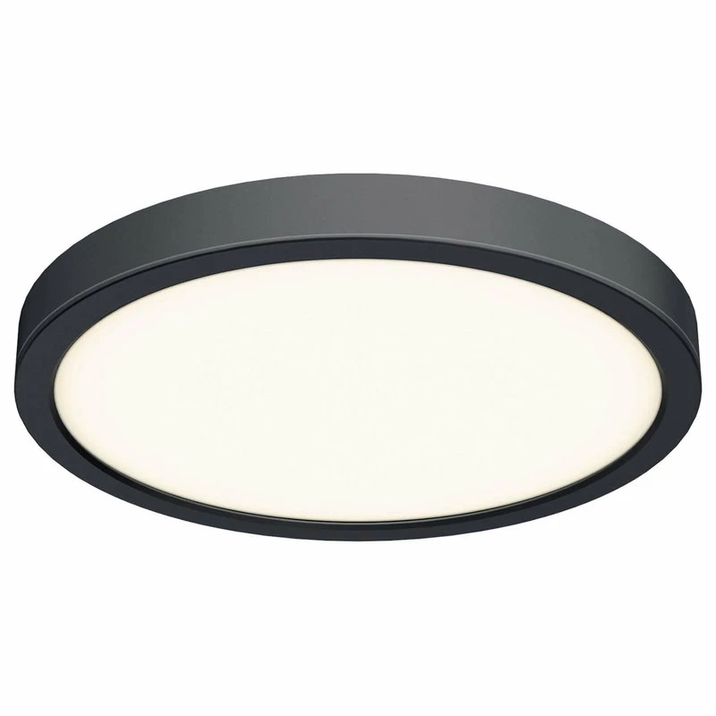 Outlet โจ DALS 14" Round Indoor/Outdoor LED Flush Mount, Black โญ