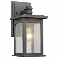 Best Sale ๐ CHLOE Lighting, Inc. Tristan 1 Light Outdoor Wall Sconce 12" High, Textured Black ๐