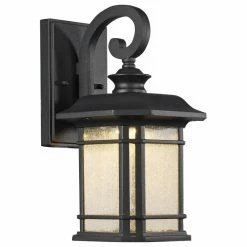 Hot Sale 👍 CHLOE Lighting, Inc. Franklin Transitional Led Textured Black Outdoor Wall Sconce, 13" Height 🌟