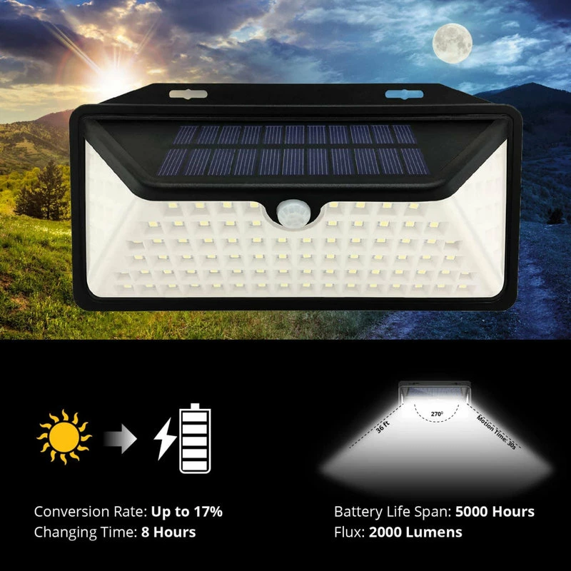 Best deal ⭐ WBM Smart Smart Outdoor 100 LEDs Solar Light Sensor Security Light, 2 Pack ✔️ - Image 6