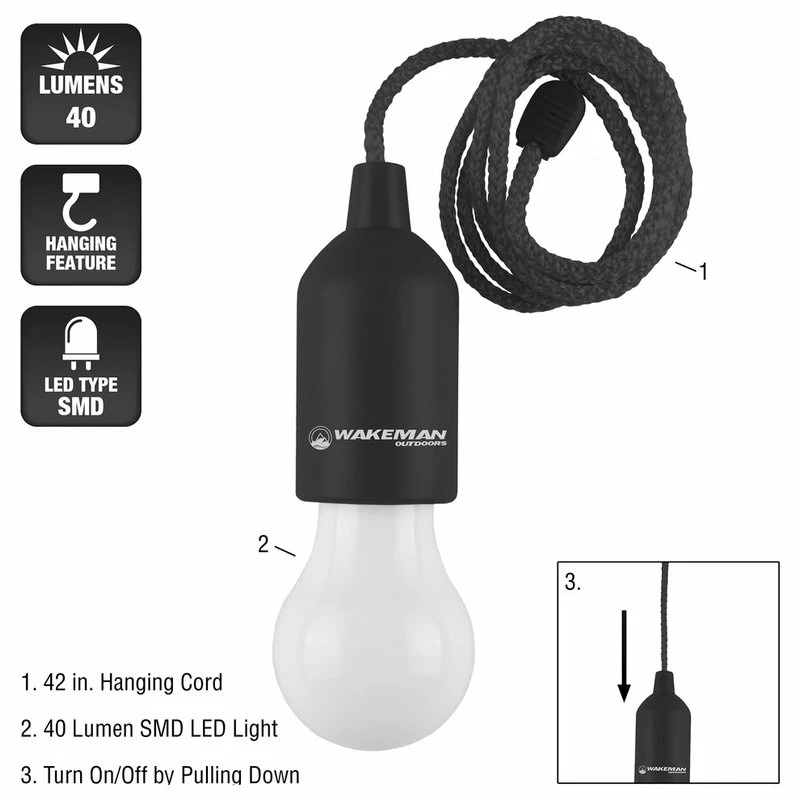 Best deal ๐ Stalwart Portable LED Outdoor/Indoor Hanging Bulb Lantern Wakeman Outdoors, Black ๐ - Image 3
