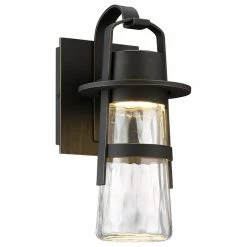 New โ๏ธ Modern Forms Balthus Outdoor Wall Sconce Lantern, 1-Light, LED, Oil Rubbed Bronze, 13"W โ๏ธ