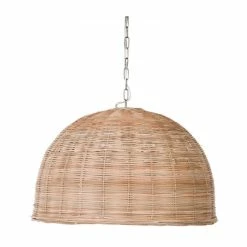 Deals 🤩 KOUBOO Panay Wicker Dome Pendant Lamp, Natural 😉