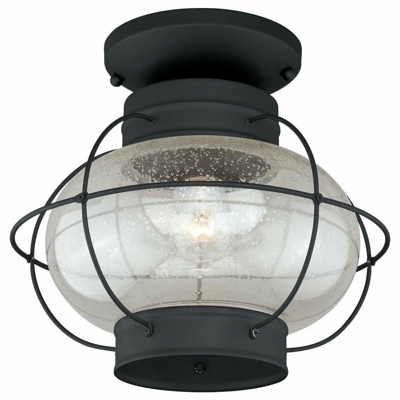Deals π₯ Vaxcel Chatham 13" Outdoor Semi-Flush Mount Light, Textured Black π