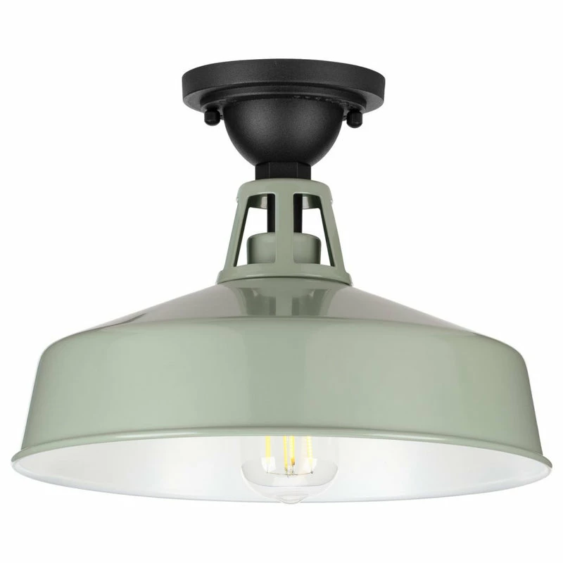 Deals ๐ Progress Lighting Cedar Springs Collection Pistachio 1-Light Semi-Flush Mount ๐ - Image 2