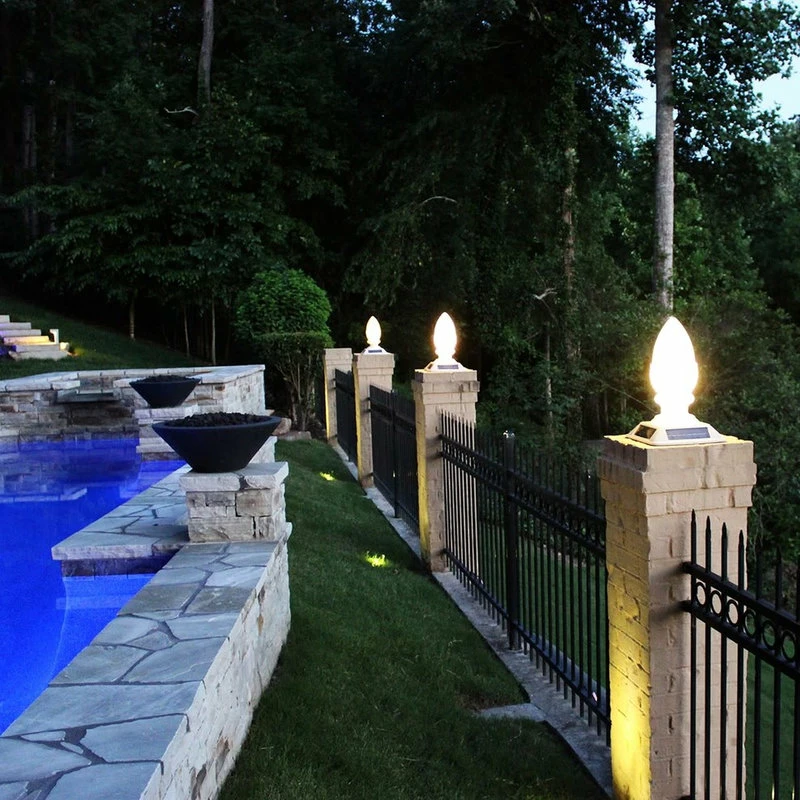 Promo โญ Gama Sonic 138801 Acorn Solar Powered 17" Tall 2700K LED Pier - Speckled Grey ๐ - Image 2