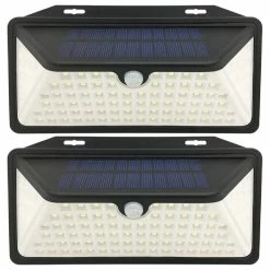 Best deal ⭐ WBM Smart Smart Outdoor 100 LEDs Solar Light Sensor Security Light, 2 Pack ✔️