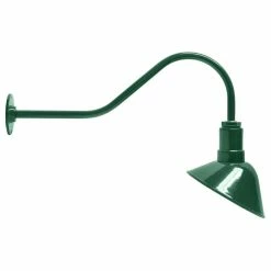 New ✔️ Steel Lighting Co. 9" Angled Steel Reflector, 23" Gooseneck Barn Light, Green, Standard - No Bulb 🛒