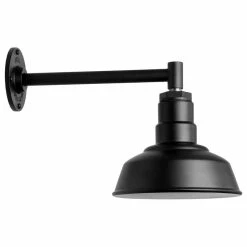 Flash Sale ๐ Steel Lighting Co. Wall Sconce Barn Light, The Hawthorne, Matte Black, 11" Straight Arm ๐