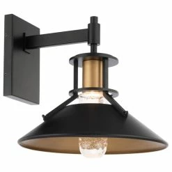 Best reviews of ๐ฏ WAC Lighting Sleepless LED Indoor And Outdoor Wall Light 3000K, Black With Aged Brass, 15" ๐