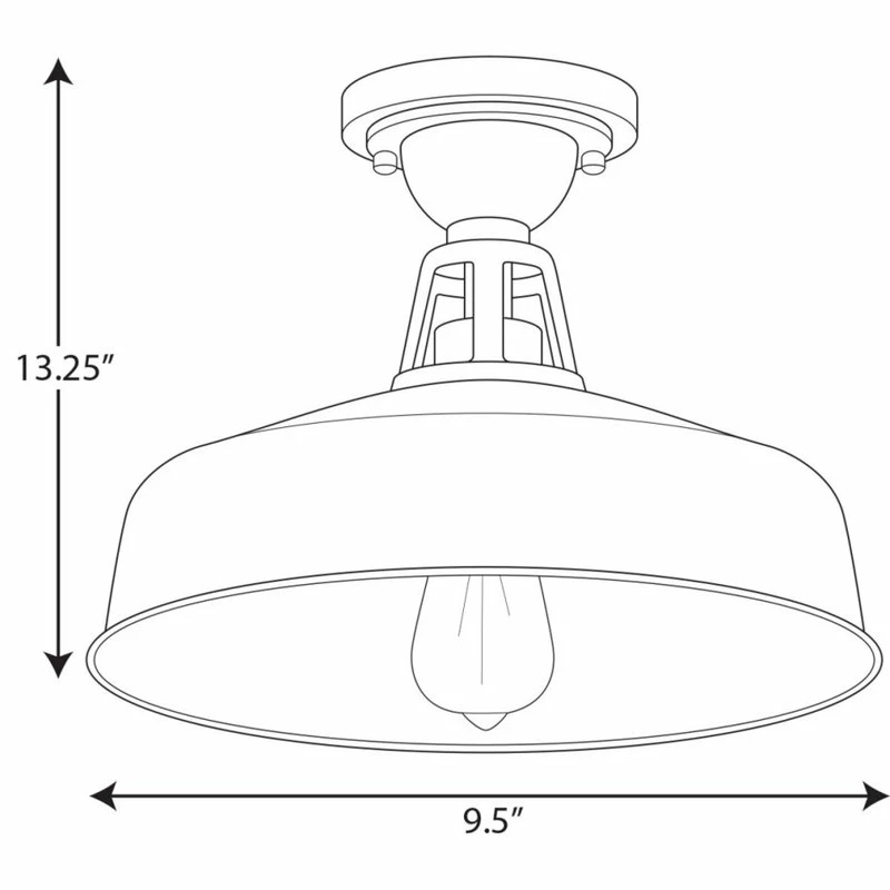 Deals ๐ Progress Lighting Cedar Springs Collection Pistachio 1-Light Semi-Flush Mount ๐ - Image 3
