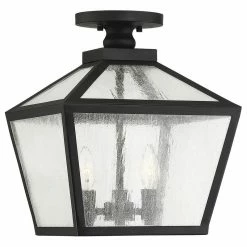Flash Sale ⌛ Savoy House Woodstock 3-Light Outdoor Flush-Mount Lantern 😀
