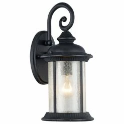 Budget 👏 CHLOE Lighting, Inc. FEISS, Transitional 1 Light Textured Black Outdoor Wall Sconce, 15" Height 🎉