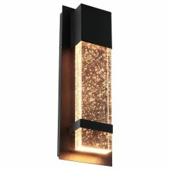 Budget 🧨 Sunlite LED Wall Sconce With Raindrop Effect Glass Panel, 4.75" Wide 👍