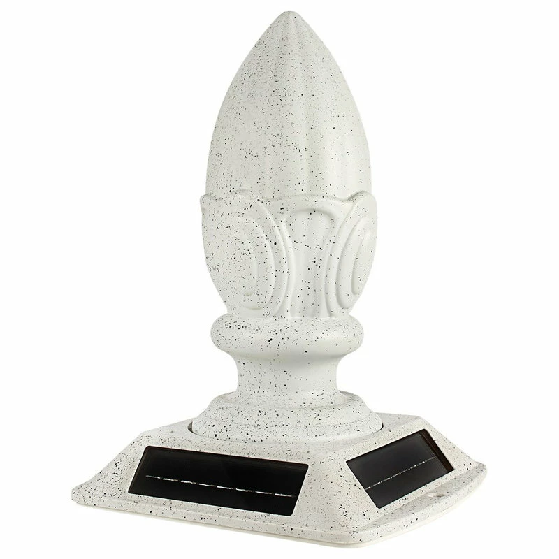 Promo โญ Gama Sonic 138801 Acorn Solar Powered 17" Tall 2700K LED Pier - Speckled Grey ๐