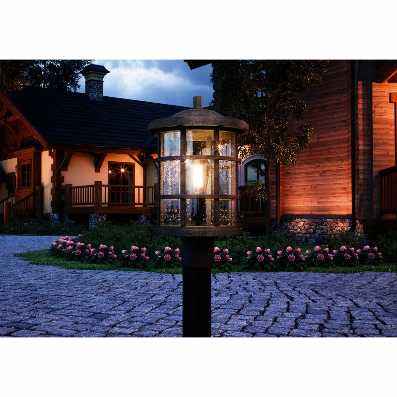 Discount ๐ Urban Ambiance Luxury Craftsman Black Outdoor Post Light, Medium, UQL1046, Vienna Collection โค๏ธ - Image 2