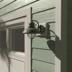 Deals ✨ Vaxcel Harwich 10" Outdoor Wall Light, Textured Gray, 8-in. W X 8-in. H X 9-in. D ✔️