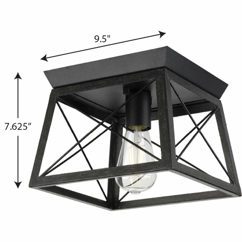 Cheap โจ Progress Lighting P350022 Briarwood 10"W Outdoor Flush Mount - Textured Black โ๏ธ - Image 4