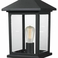 Best reviews of 💯 Z-LIte Portland Outdoor Post Mount Fixture, 1-Light, Black, Beveled Shade, 14.375"H 🔥