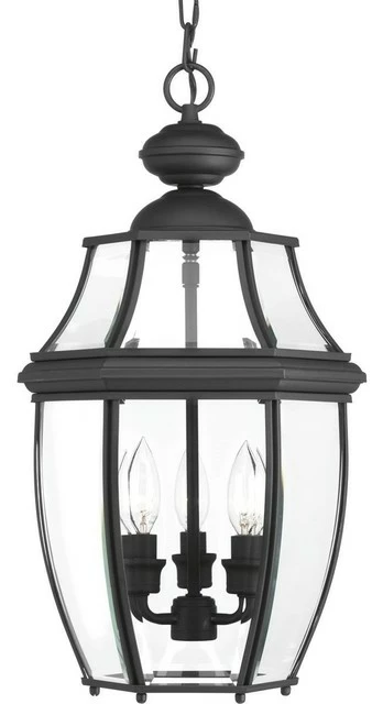 Best deal ๐ Progress Lighting New Haven 3-Light, Black Hanging Lantern โ๏ธ