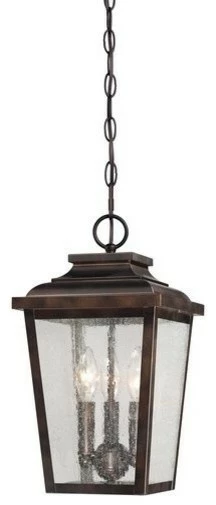 Budget ๐ฅ Minka Aire 3-Light Chain Hung, Chelesa Bronze With Clear Seeded Glass ๐ฅ