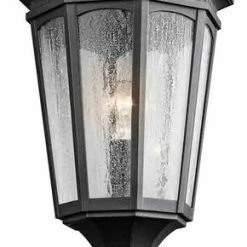 Brand new 🎉 Kichler Courtyard Post Lantern In Textured Black 🎁
