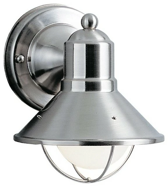 Discount ❤️ Kichler Outdoor Wall 1-Light, Brushed Nickel 👏