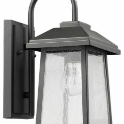 Promo ✔️ Edvivi Lighting Carina Textured Black Outdoor Wall Sconce Glass Lantern Light 🔔
